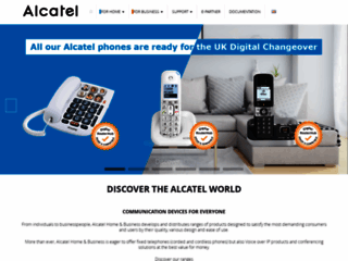 Aperçu du site https://www.alcatel-home.com/