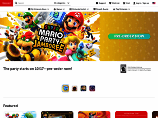 Aperçu du site https://www.nintendo.com/